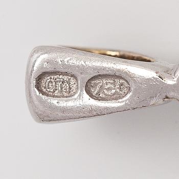 Riipus, briljanttihiottu timantti, 18K kultaa, Timanttiset.