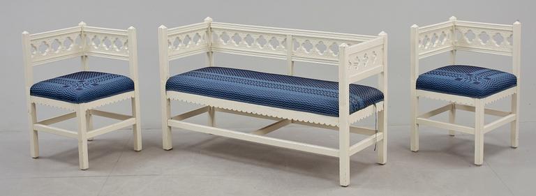 VERANDAGRUPP, 4 delar, 1920-tal.