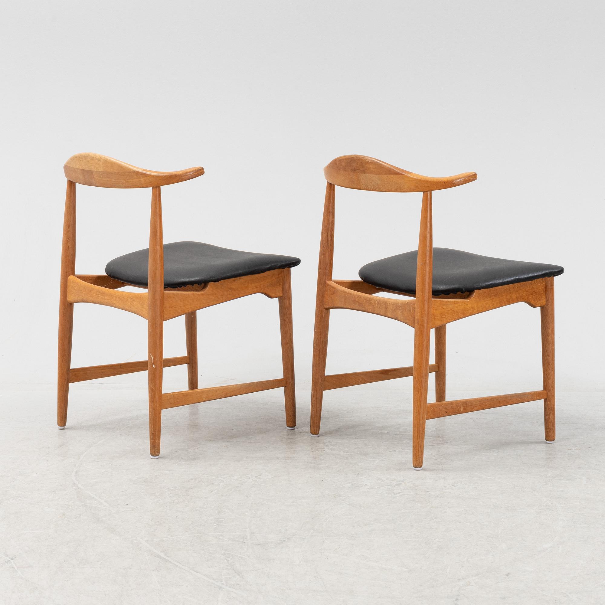 A pair of oak 'Danske' armchairs by Erik Wørts for Ikea, 1960s.