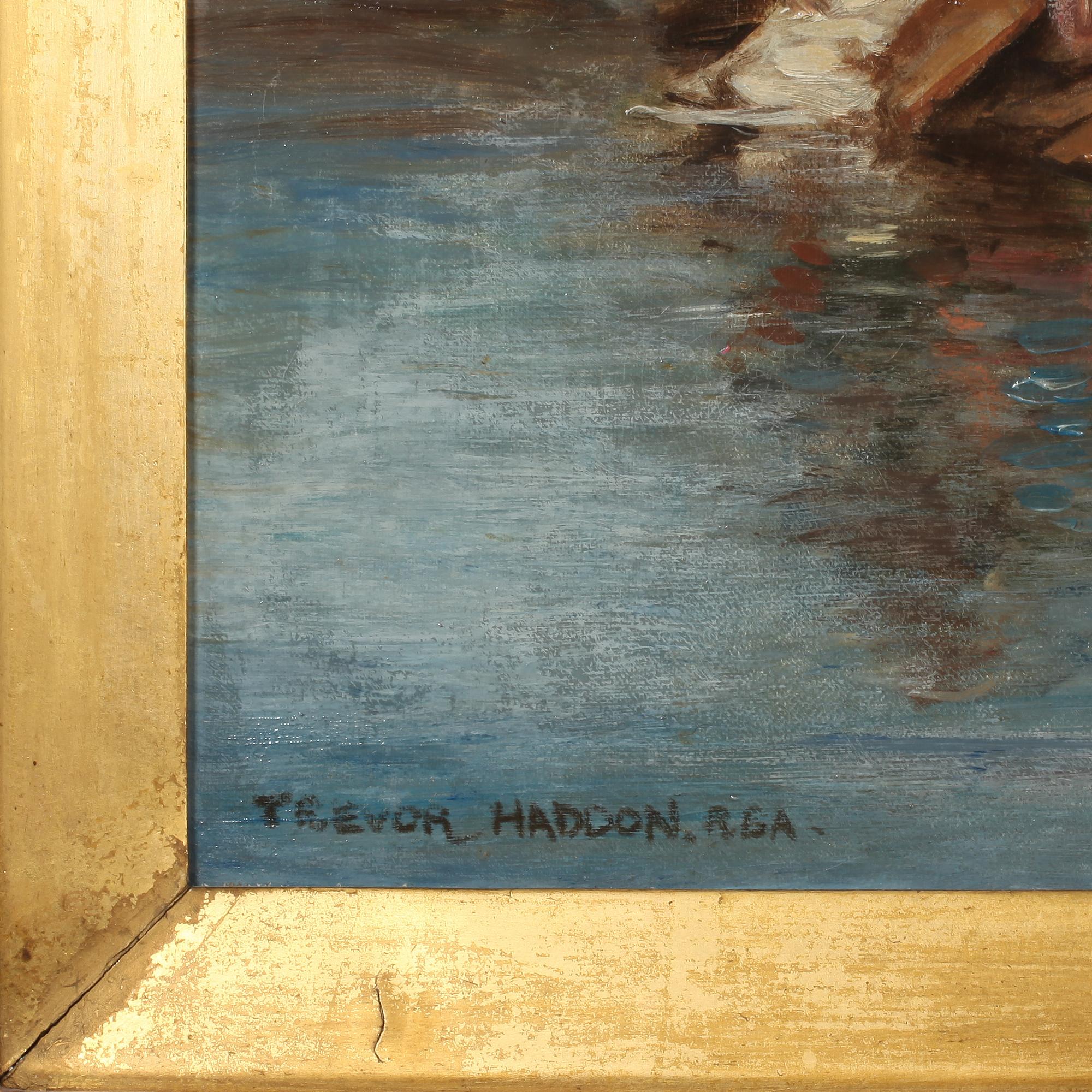 TREVOR HADDON, olja på duk, signerad.