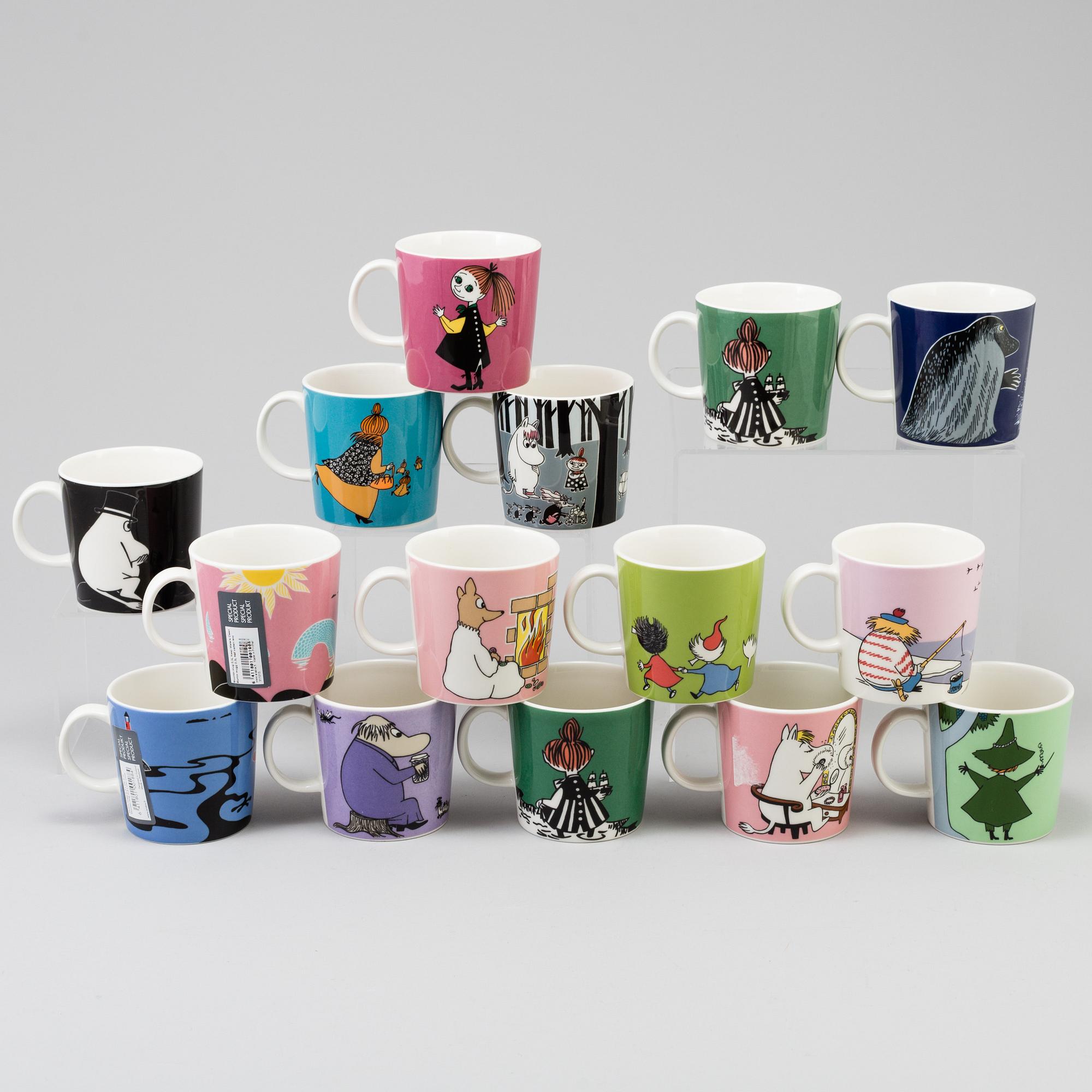 MUMIN MUGGAR, 15 ST. Moomin-Characters, Arabia, Finland.