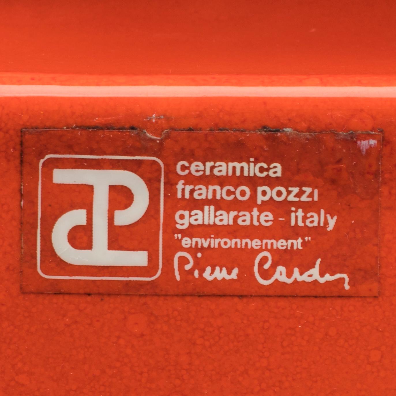 A 1970's Pierre Cardin pottery vase for Ceramica Franco Pozzi, Italy.