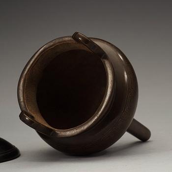 RÖKELSEKAR, brons. Qingdynastin (1644-1912).