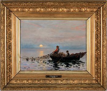 FRITHJOF SMITH-HALD, tillskriven, olja på pannå, sign o dat 10/10 92.