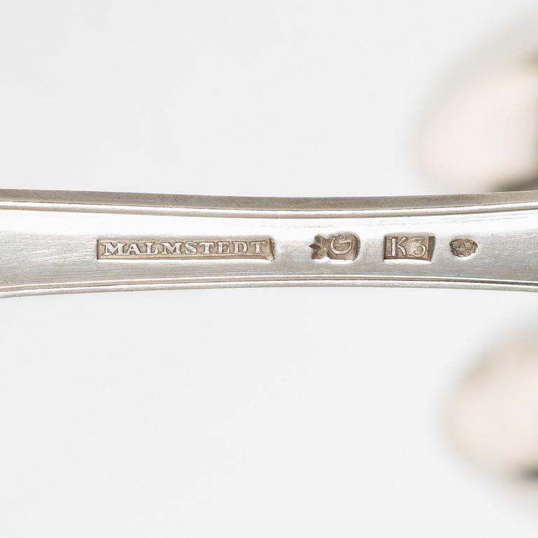 Matskedar, 11 st, silver, Sverige 1800-tal.