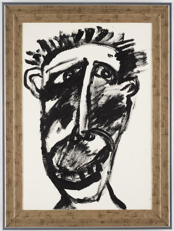 Bengt Lindström, acrylic on paper laid on canvas, certified verso by Curt Aspelin, executed in the 1970s.