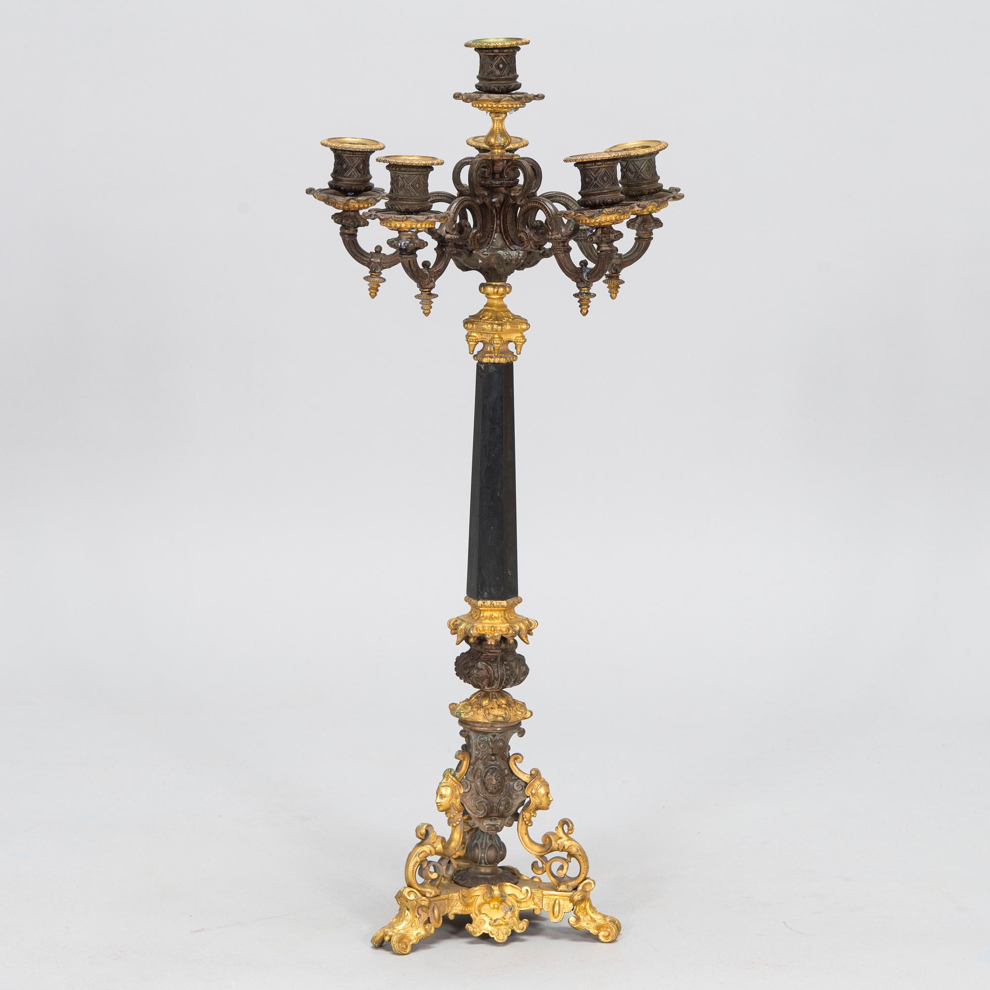 Candelabra, Empire style, second half of the 19th century, France.
