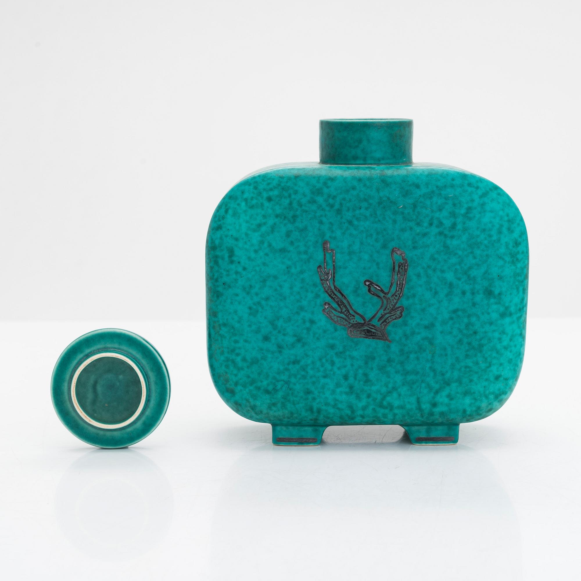 Wilhelm Kåge, An 'Argenta' bottle, Gustavsberg, Sweden.