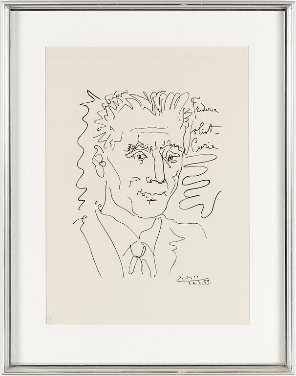 PABLO PICASSO, efter. Litografier, 7 st. Numrerade 838/1000. 1974, 25 Anniversaire du Movement de la Paix.