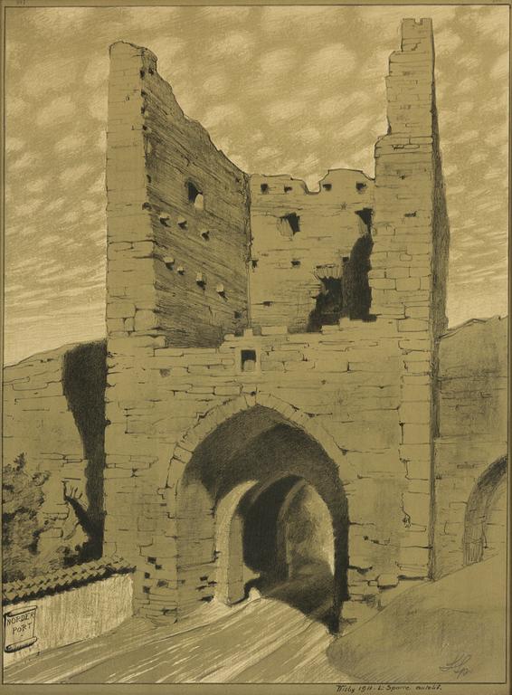 Louis Sparre, "Norderport", "Österport", "Södra muren", "Norra muren".