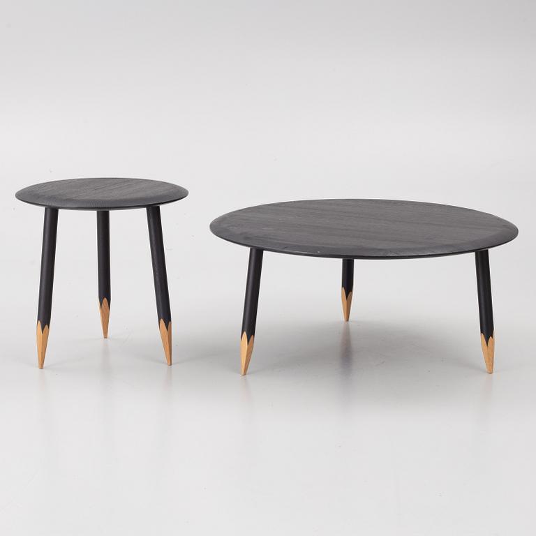 Samuel Wilkinson, Coffee Tables, 2 pcs, “Hoof Table”, &Tradition, Denmark, 2000s.