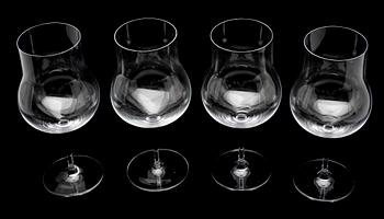 VINGLAS, 11 st, Villeroy & Boch, 1900-talets andra hälft.