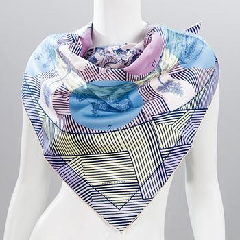 HERMÈS, "Jeu des omnibus et dames Blanches", scarf.