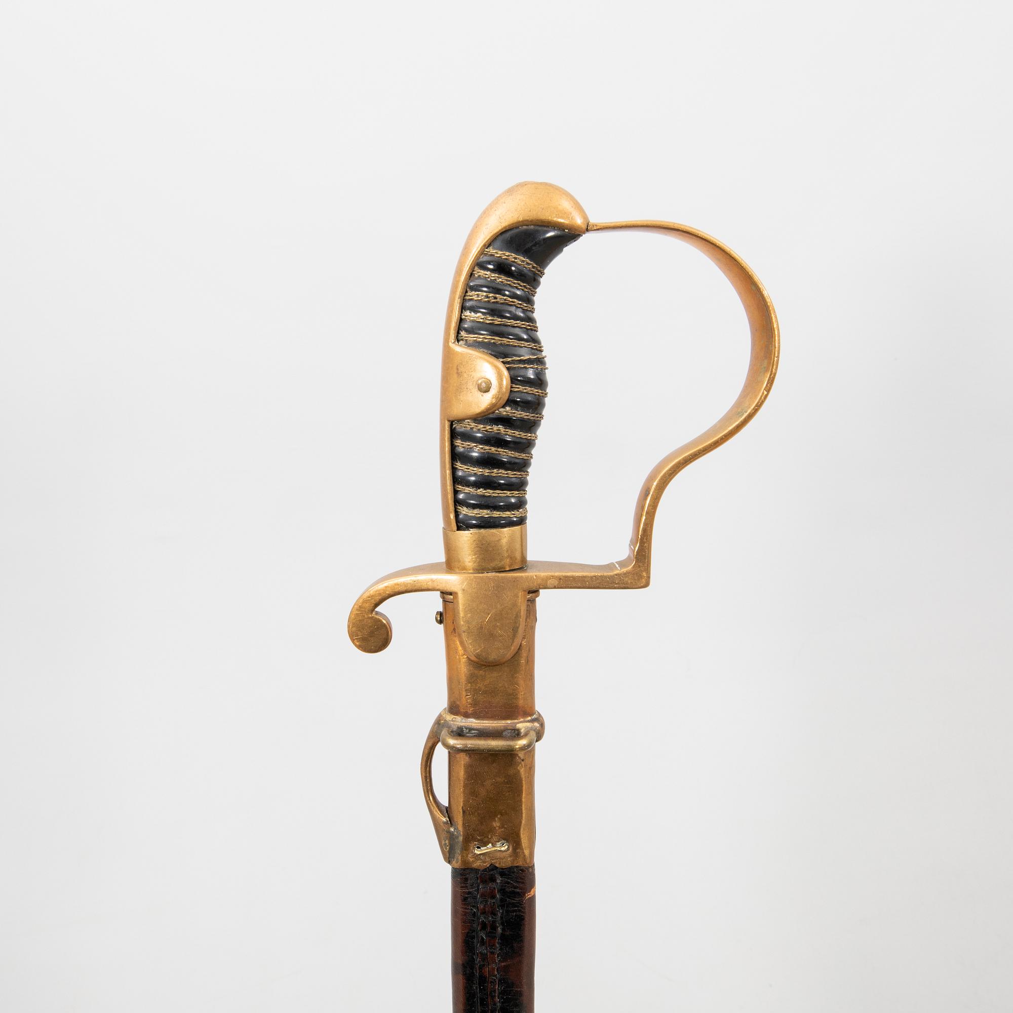 Sabel, tysk, m/1889 för underofficer, med balja.