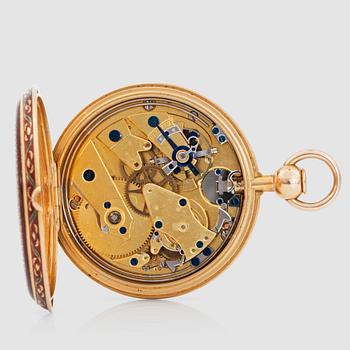 A unique Breguet quarter repeater pocket watch. Duplex movement. Marked with number 1795 and 4384. Case number 2958.