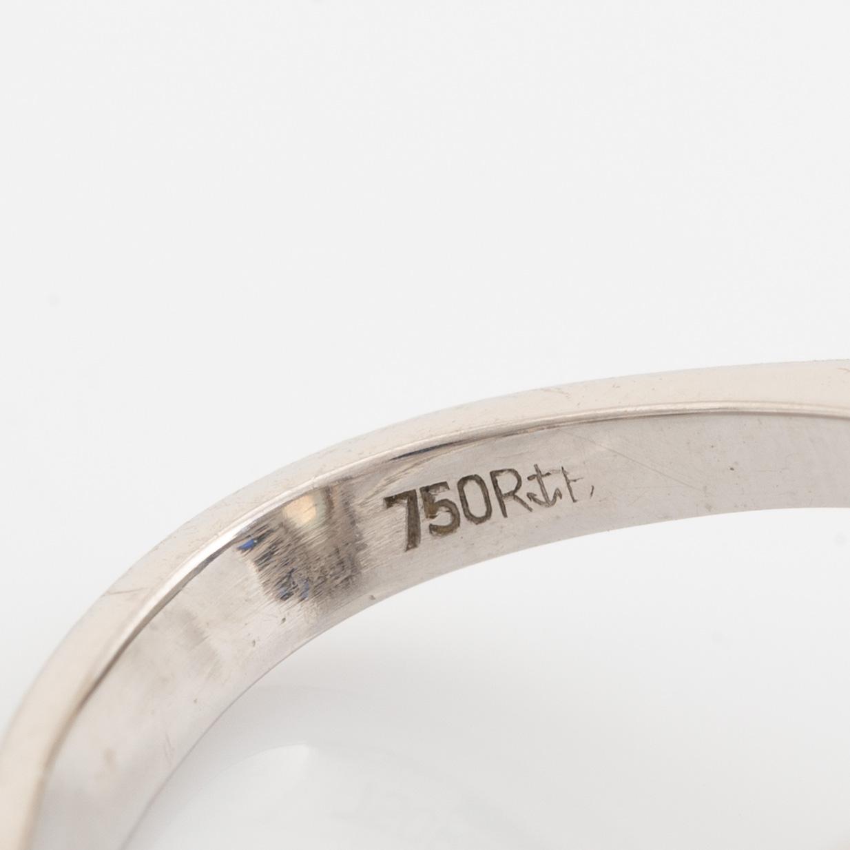 Moonstone and sapphire cocktail ring.