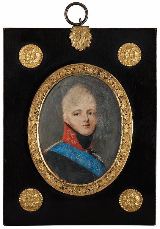 A miniature picturing Alexander I of Russia.
