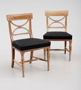 STOLAR, 1 par, sengustavianska, Ephraim Ståhl (mästare i Stockholm 1794-1820), Märkta ES.