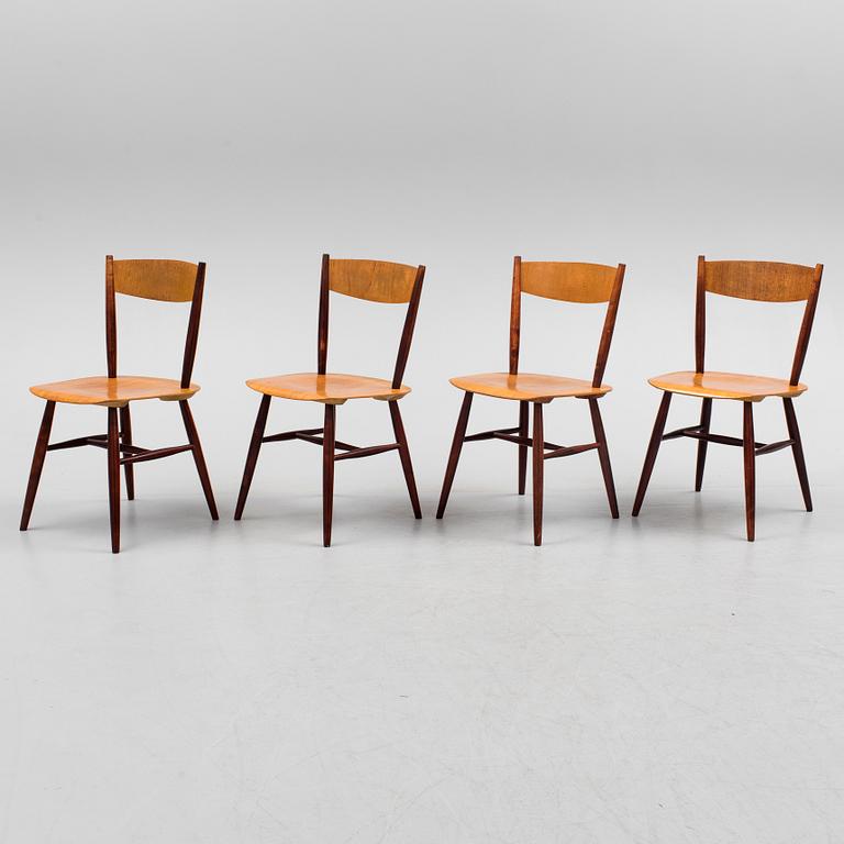 Four 'Fanett' chairs by Ilmari tapiovaara for Edsbyverken, 1969.