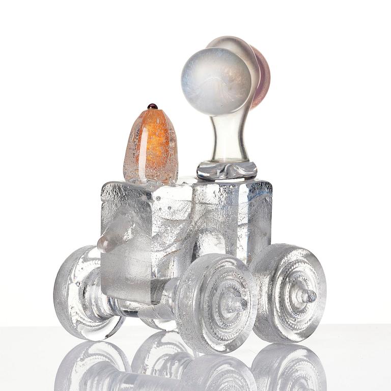 Bertil Vallien, unik skulptur, "Princess Toy", sandgjutet glas, Åfors, 1967, nr 2363.