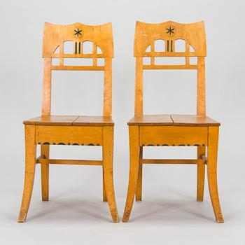 Yrjö Blomstedt, probably, chairs 4 pcs, circa 1900.