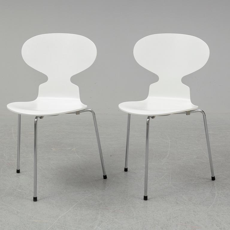 ARNE JACOBSEN, stolar, 6 st, "Myran", Fritz Hansen, Danmark, 2004.