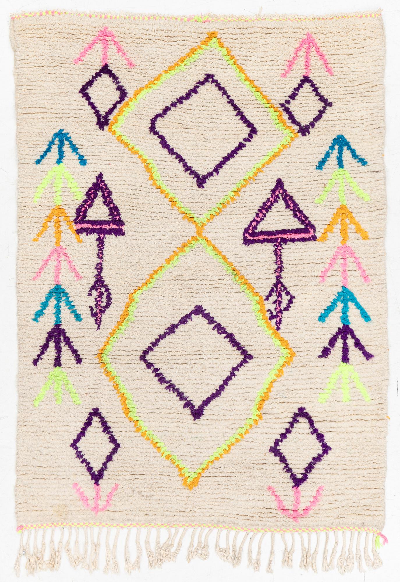 A Moroccan rug, approx. 177 × 126 cm.