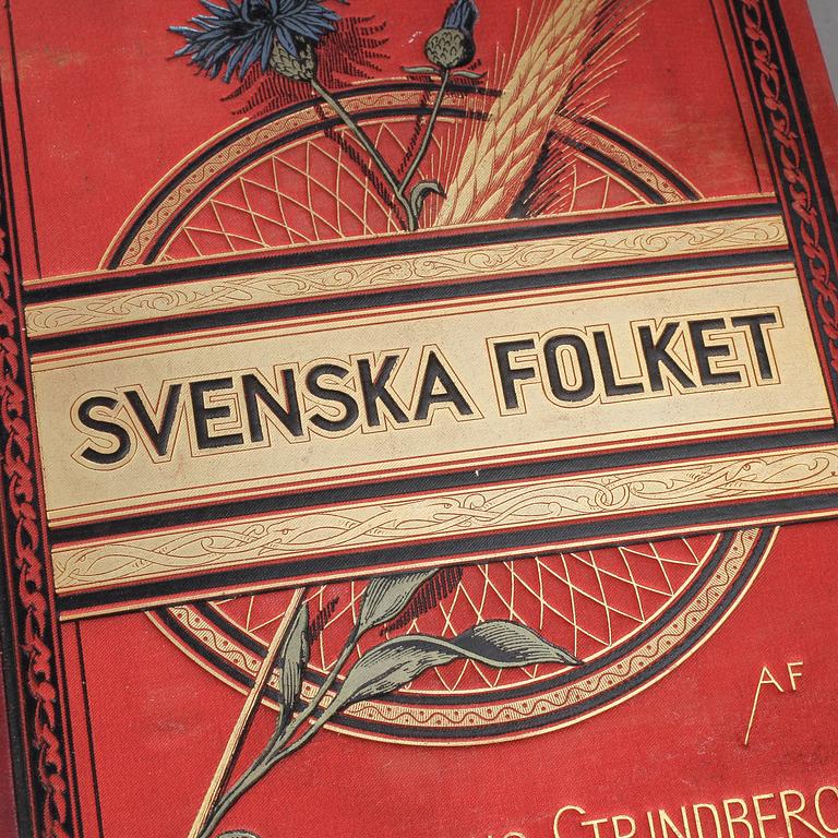 BÖCKER, 2+2 band, bla August Strindberg "Svenska Folket" och Claes Lundin "Gamla Stockholm" resp "Nya Stockholm".