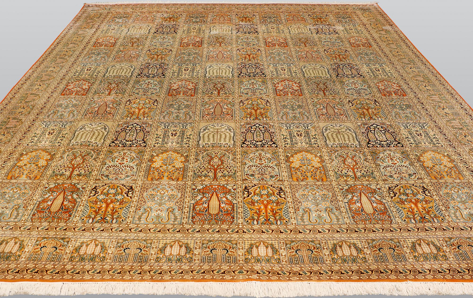 A carpet Silke Kashmir, sk 24X24, ca 372 x 272 cm.