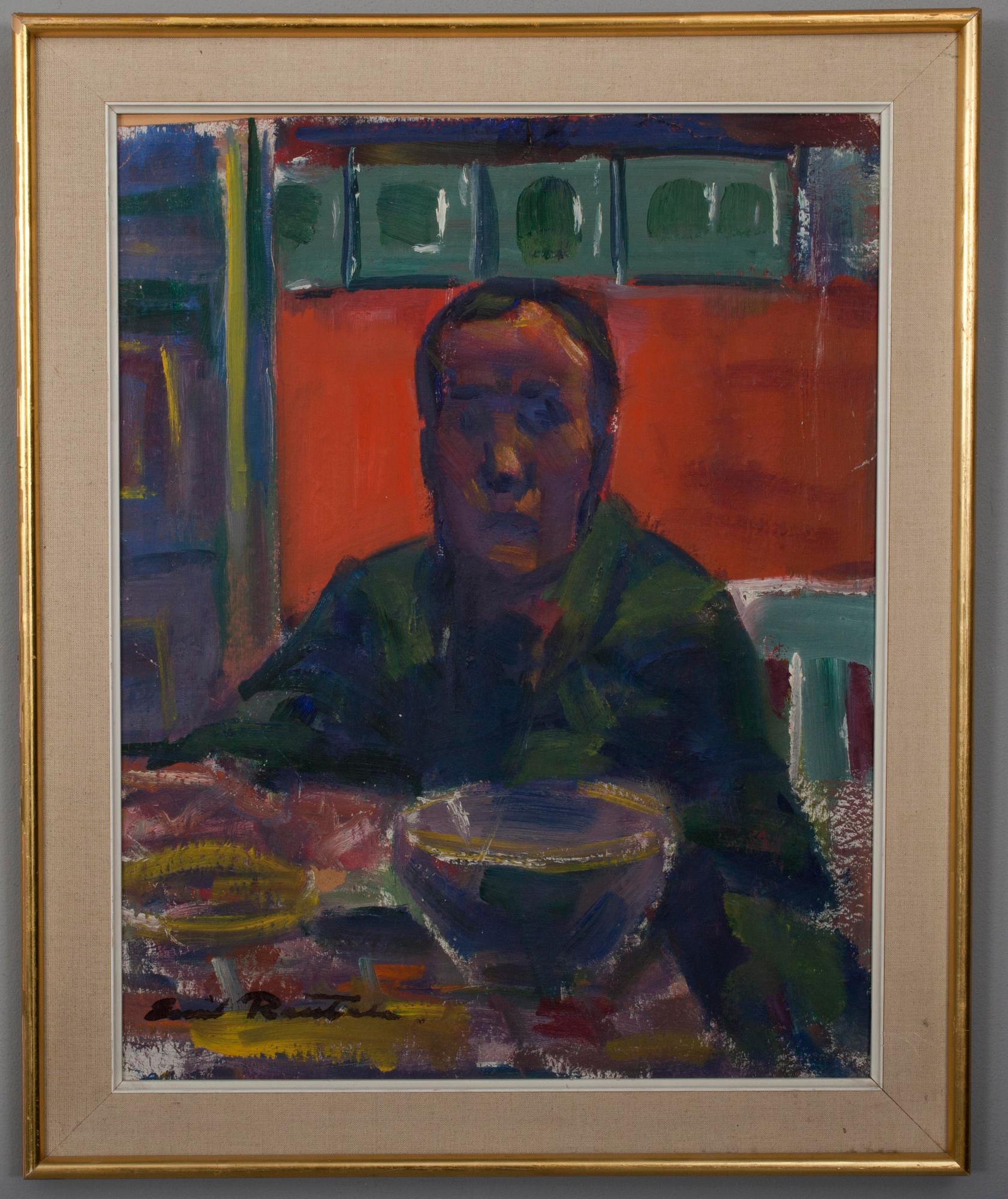 EMIL RAUTALA, olja på papper, signerad.