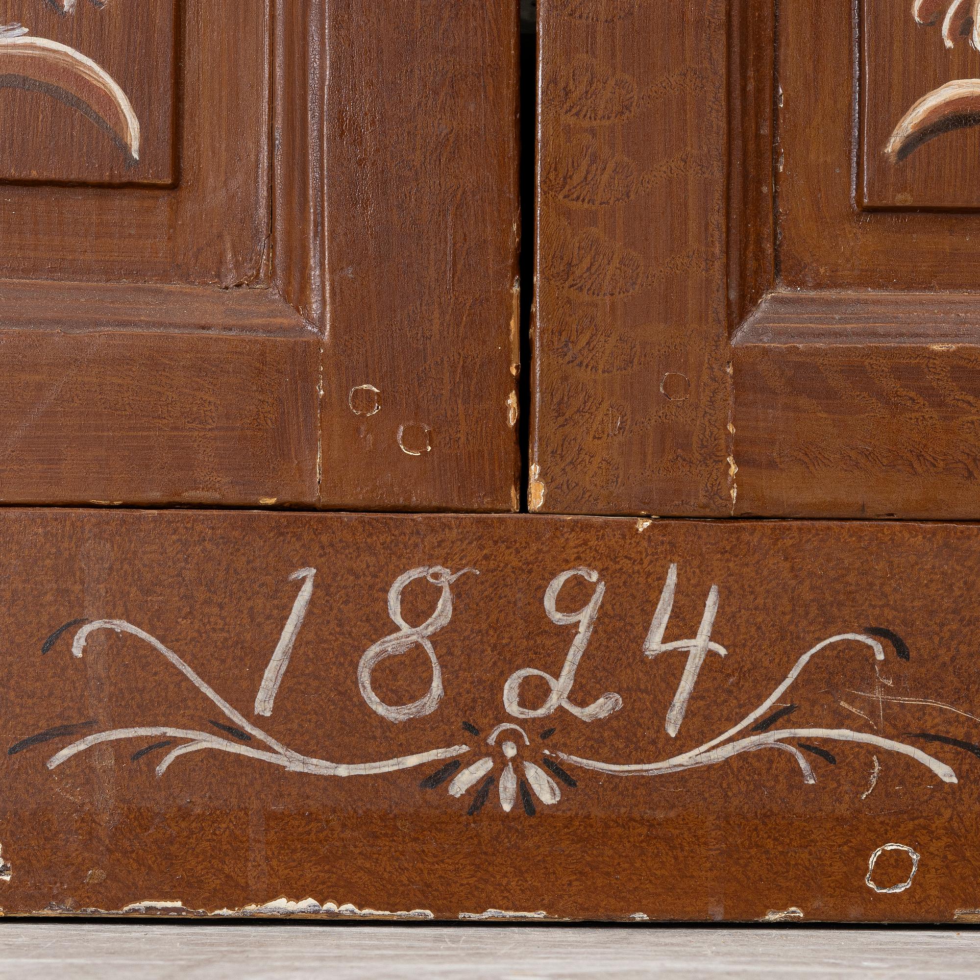 A cabinet, dated 1824.