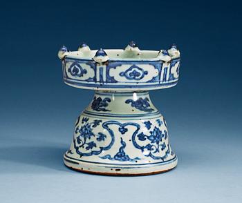A blue and white stand, Ming dynasty.