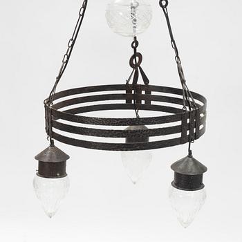 An Art Nouveau ceiling light, early 20th Century.