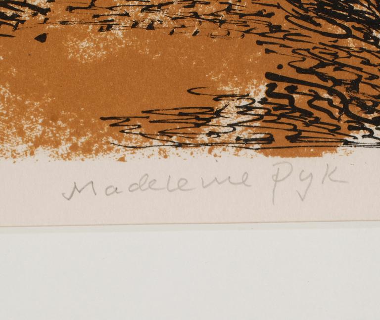 MADELEINE PYK, färglitografi, signerad och numrerad 213/250.