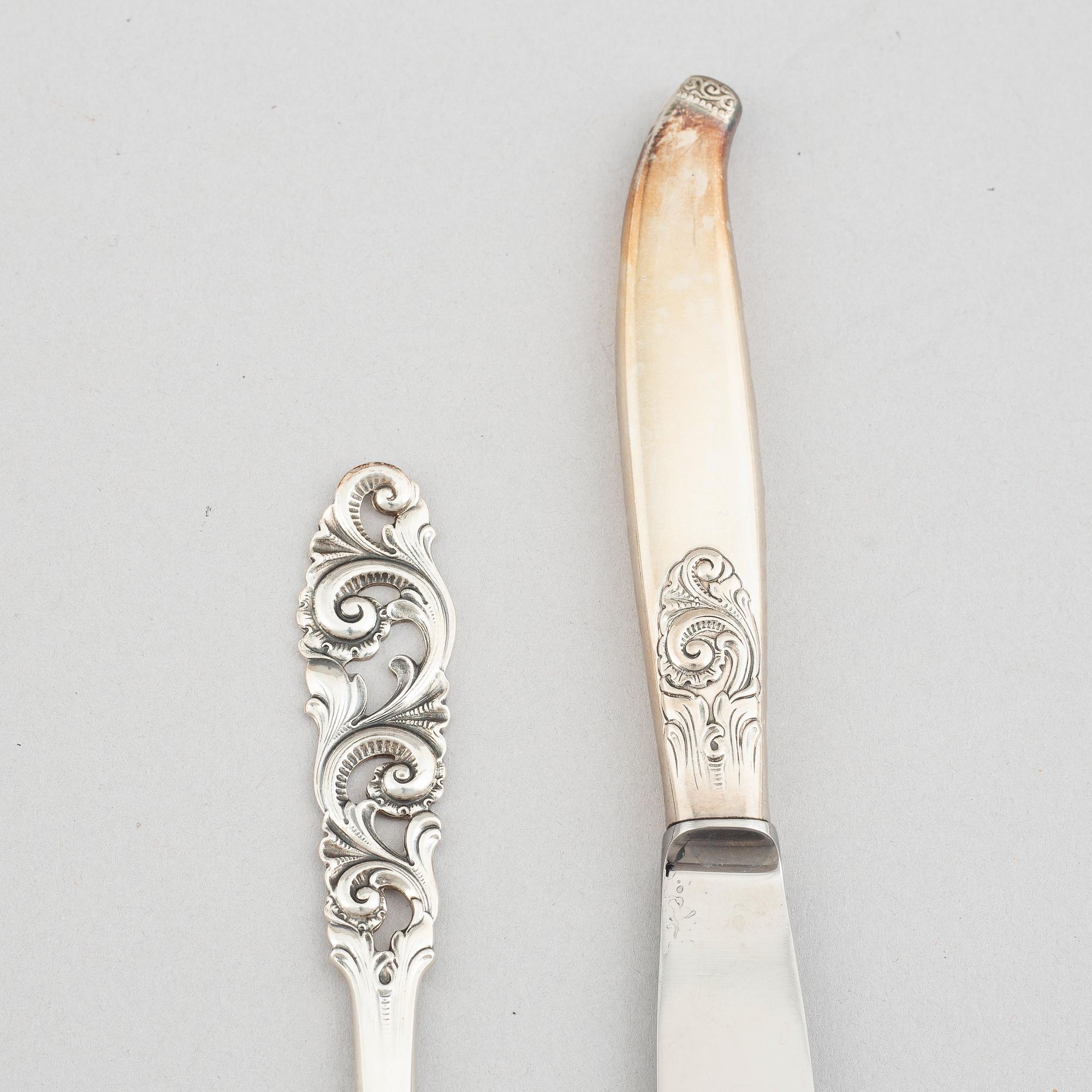 A 112-piece silver cutlery service, Norway, mid-20th century.