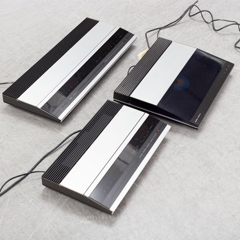 Bang & Olufsen, a three piece stereo set, mid 1980s.