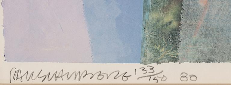 ROBERT RAUSCHENBERG, offset, signed, dated -80 and numbered 133/150.