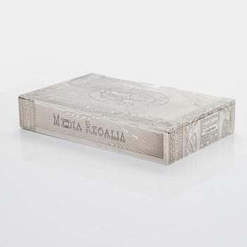 Fjodor Jartsev, cigarrskrin, silver, trompe l'oeil, Moskva 1889.