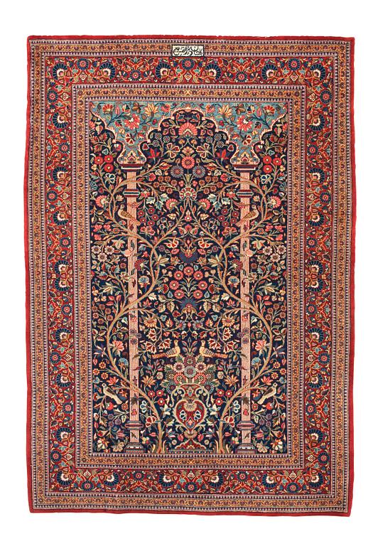 SEMI-ANTIQUE KASHAN DABIR. 158 x 108 cm.