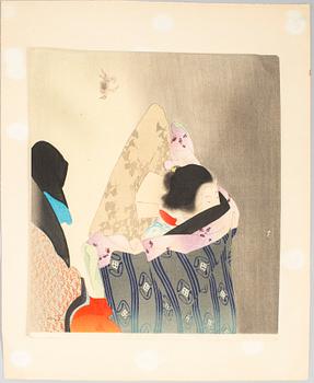 UTAGAWA KUNIYOSHI (1797/98-1861), and UNIDENTIFIED ARTIST, two coloured woodblock prints, Japan, 19-20th century.