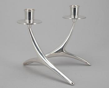 LJUSSTAKE, silver, Anna-Greta Eker, Auran Kultaseppä, Åbo 1974. Vikt ca 125 g.