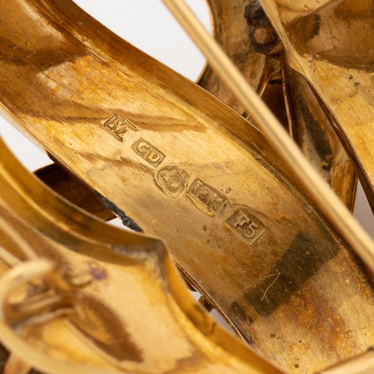 Brosch/hänge med odlade halvpärlor, Gustav Dahlgren, Malmö, 1860.