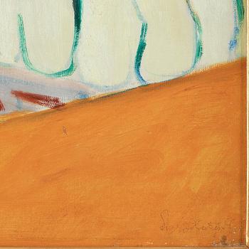 Sigrid Hjertén, "Det blå lokomotivet" (The Blue Locomotive).