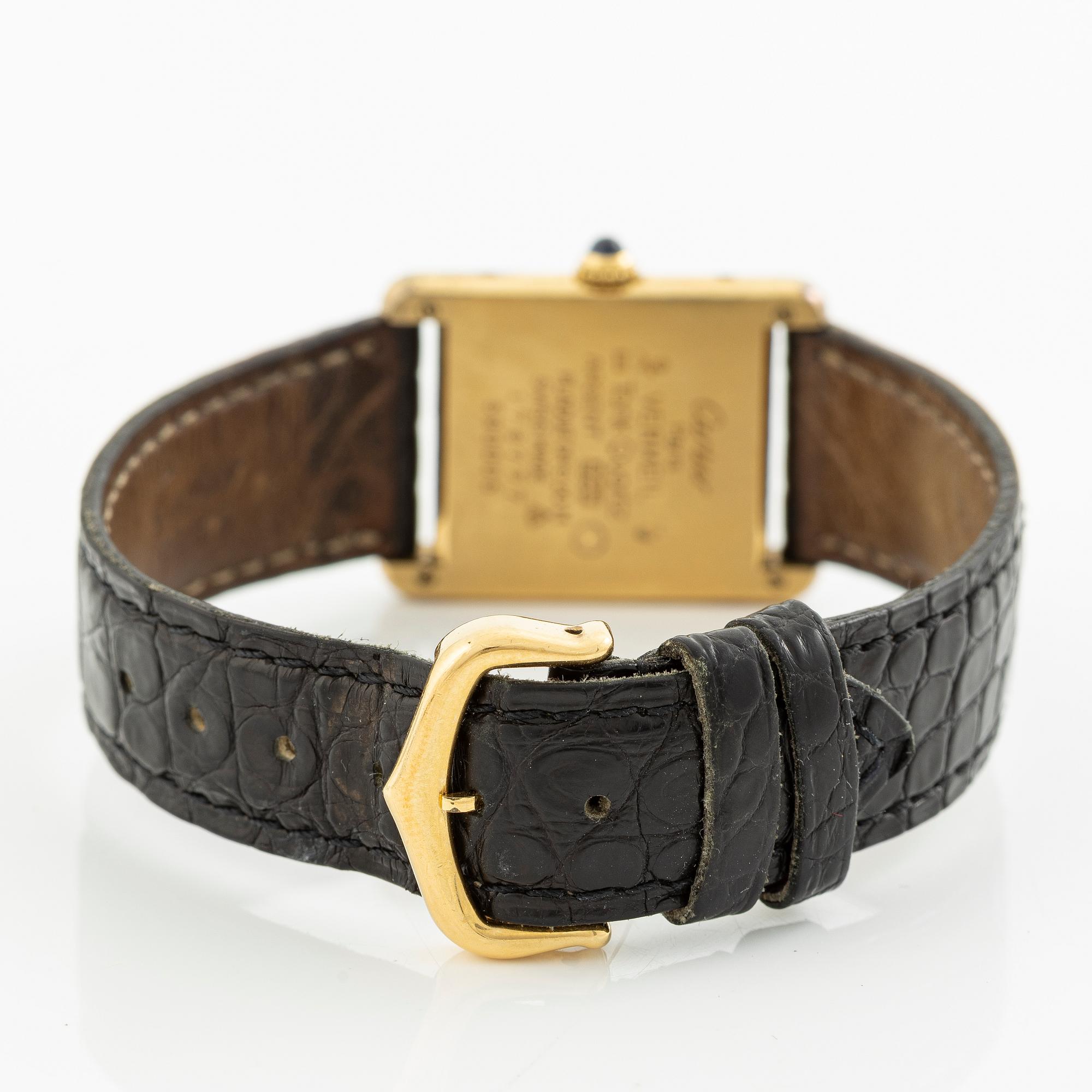 must de CARTIER, Tank, armbandsur, 23,5 x 23,5 (31) mm.