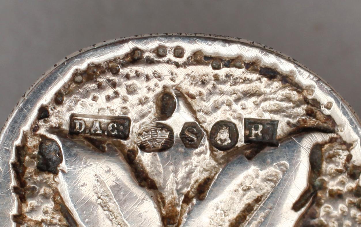 TESIL, silver, David Andersen, 1919. Vikt ca 83 g.
