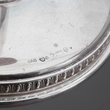 LJUSSTAKAR, ett par, silver, GAB, Stockholm, 1951, vikt ca 615 g.