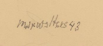 MAX WALTER SVANBERG, a signed and dated drawing.