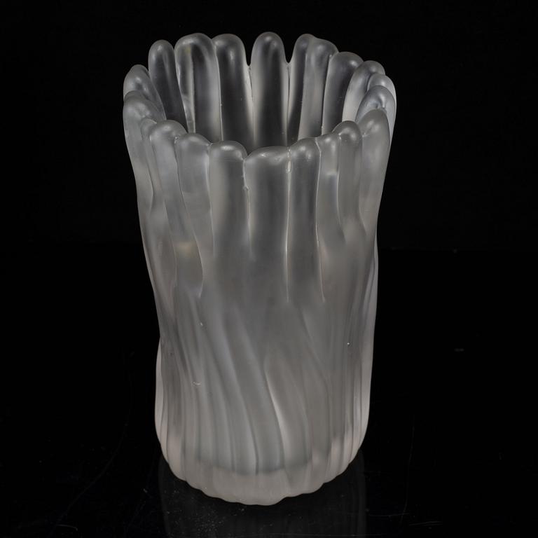 TAPIO WIRKKALA, a "Jäkälä / Lichen" mould-blown acid frosted glass vase, Iittala, Finland 1950's.