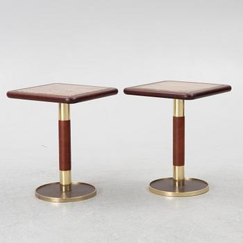 Side tables, a pair, 1970s.