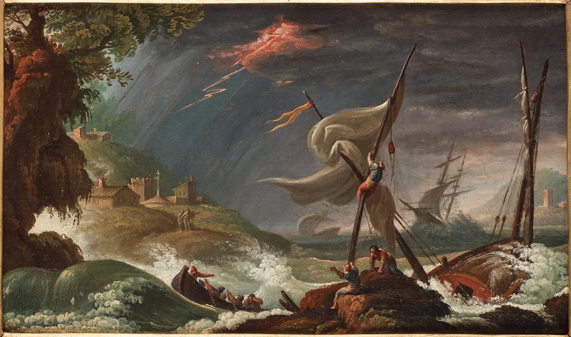 Johan Sevenbom Attributed to, Costal landscapes (a pair).
